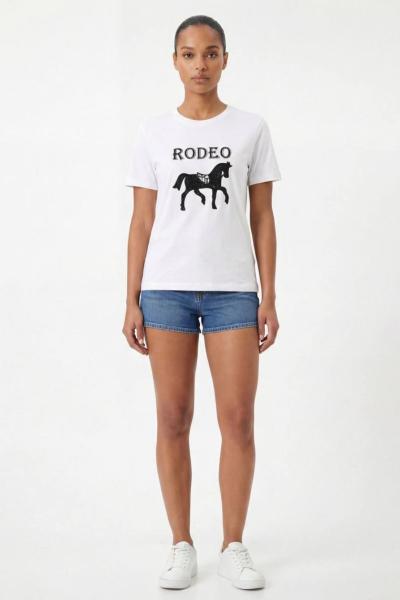 RODEO AT BASKI TİŞÖRT Beyaz