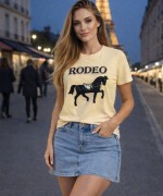 RODEO AT BASKI TİŞÖRT  Sarı