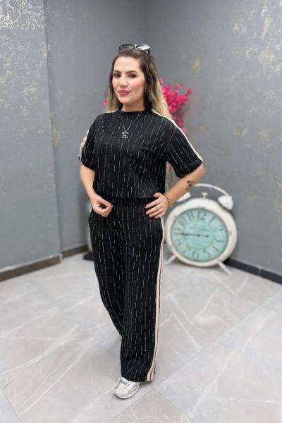 FULL TAŞLI İKİLİ TAKIM Siyah