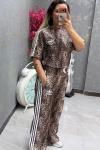 YENİ ADDS LEOPARLI İKİLİ TAKIM  Siyah