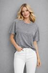 YIKANABİLİR OMUZ TAŞLI TİŞÖRT  Gri