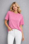 YIKAMALI DAMLA DETAYLI TİŞÖRT  Pembe