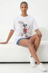 BUGS BUNNY TAŞLI TİŞÖRT  Beyaz