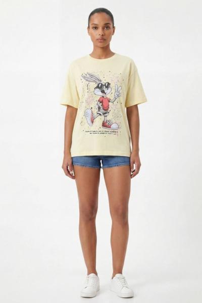 BUGS BUNNY TAŞLI TİŞÖRT  Sarı