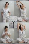 KALPLİ PİJAMA TAKIMI  Beyaz