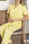 LİMON DESENLİ İKİLİ TAKIM  Sarı