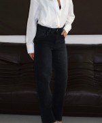 TAŞLI JEAN PANTOLON  Siyah