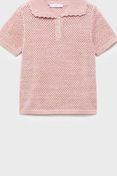 SİMLİ İNCE TRİKO BLUZ Pembe