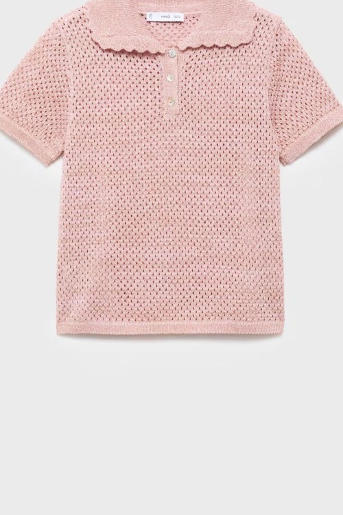 SİMLİ İNCE TRİKO BLUZ Pembe