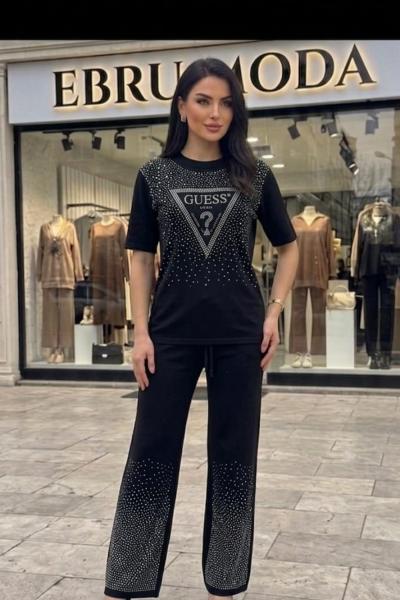 GES OMUZ VE PAÇA TAŞLI İKİLİ TAKIM  Siyah