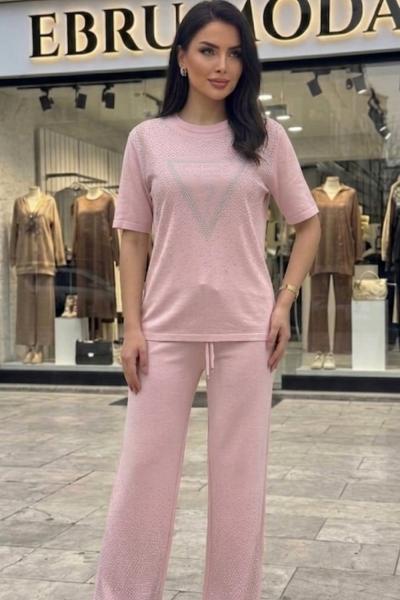 GES OMUZ VE PAÇA TAŞLI İKİLİ TAKIM  Pembe