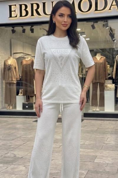 GES OMUZ VE PAÇA TAŞLI İKİLİ TAKIM  Beyaz