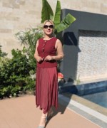 YELEKLİ ELBİSE Bordo
