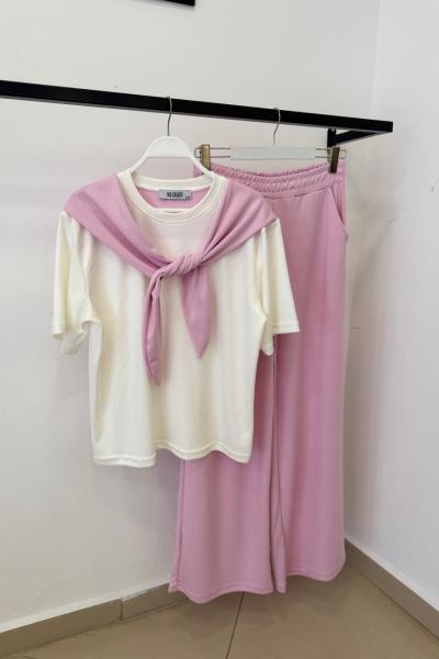 BOYUNDAN BAĞLAMALI İKİLİ TAKIM  Pembe