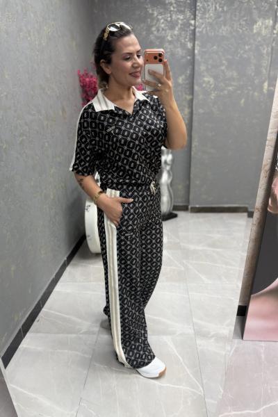 GES POLO YAKA İKİLİ TAKIM  Siyah