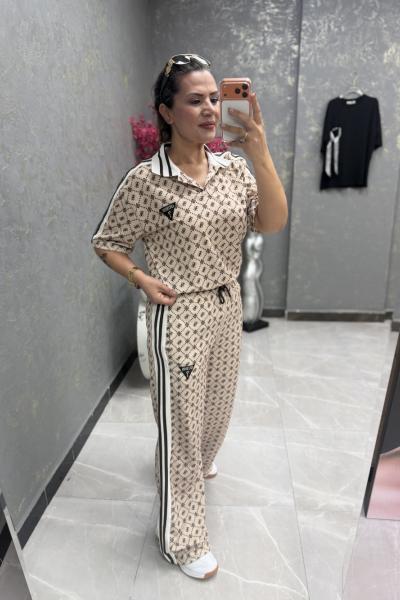 GES POLO YAKA İKİLİ TAKIM  Bej