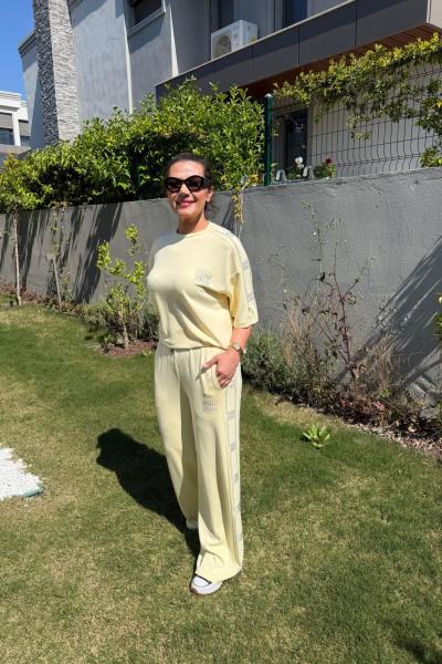 MI YANLAR TAŞLI İKİLİ TAKIM Sarı