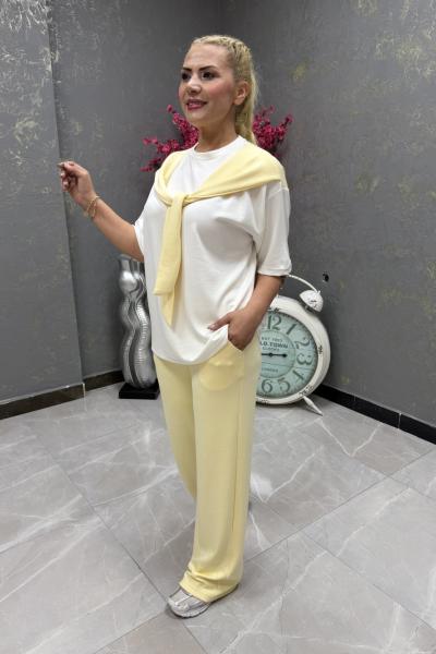 BOYUNDAN BAĞLAMALI İKİLİ TAKIM  Sarı