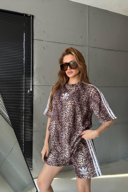 ADS KÜÇÜK LEOPAR ŞORTLU TAKIM  Siyah