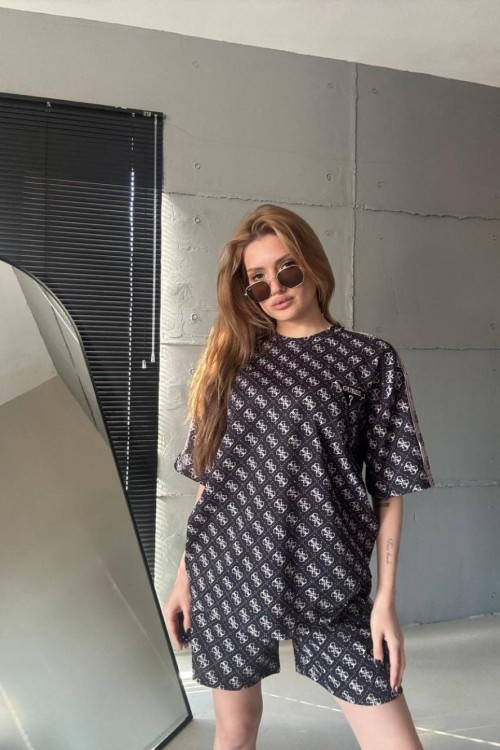 ÇOKLU GES ŞORTLU TAKIM  Siyah