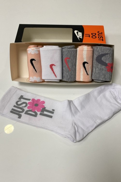 ÇİÇEK DESEN NK ÇORAP  Siyah