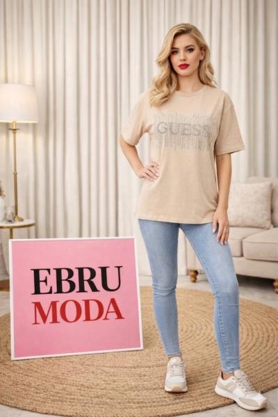 GES TAŞLI TİŞÖRT  Bej