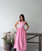 ADS KEMERLİ ELBİSE  Pembe