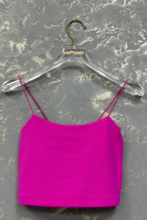 İP ASKILI CROP ATLET Fuşya