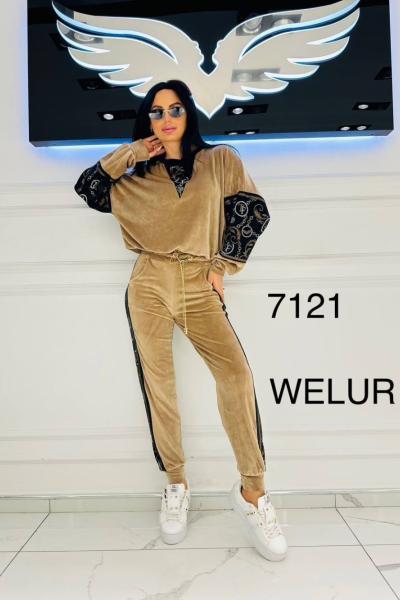 İthal Kadife İkili Takım Bej