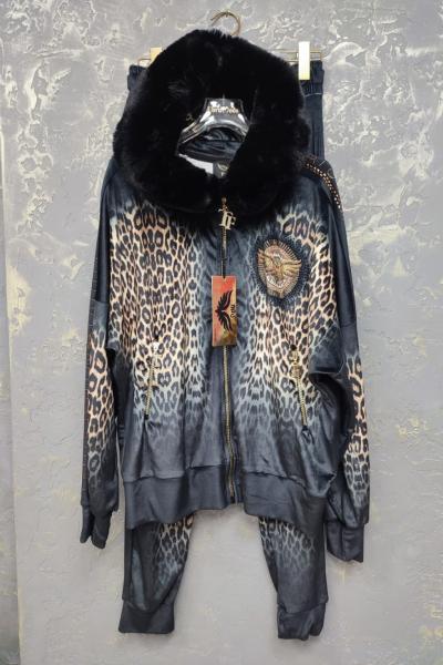 Kapüşon Kürklü  İkili İthal Takım  Siyah