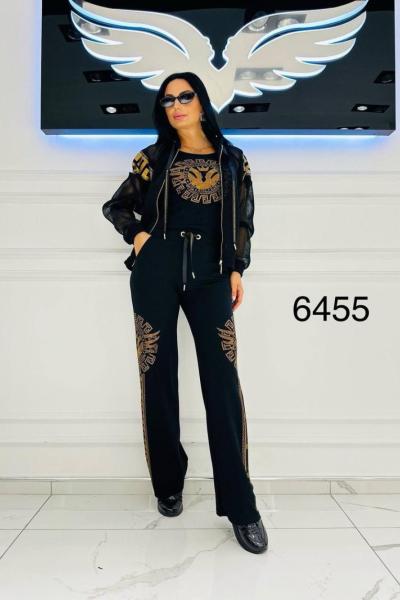 Bayan Tasarım Üçlü Takım  Siyah