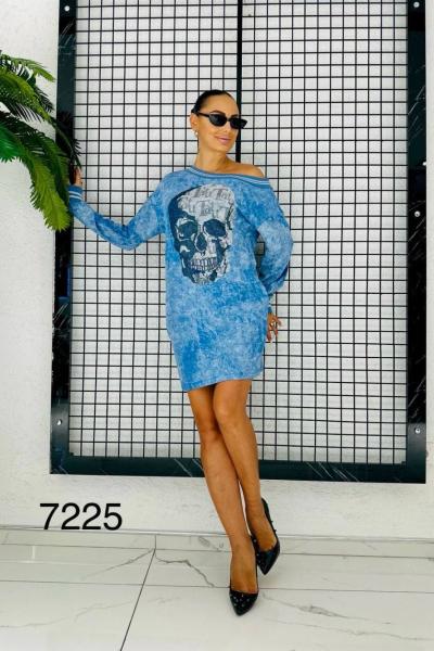 Kurukafa İthal Mavi Elbise Mavi