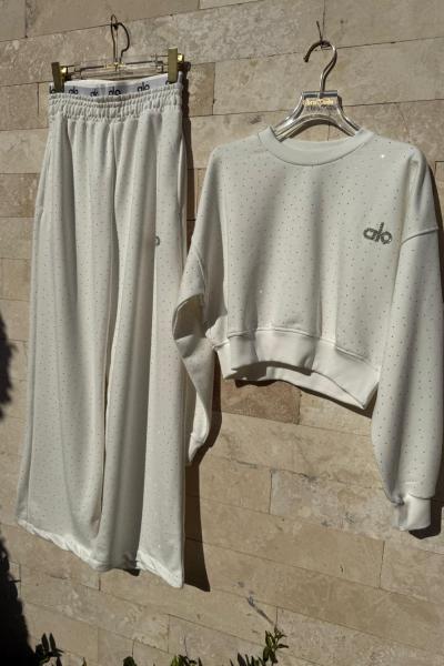 LO FULL TAŞLI KISA İKİLİ TAKIM  Beyaz