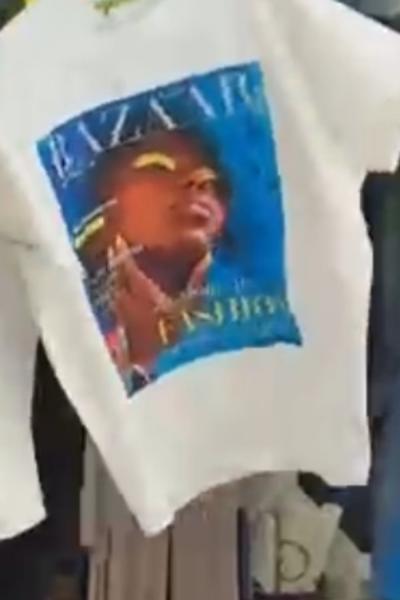 BAYAN BAZAAR YAZILI BUYUK BEDEM BLUZ Beyaz