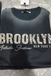 BAYAN BROOKLYN NEW YORK YAZILI TİŞÖRT  Antrasit