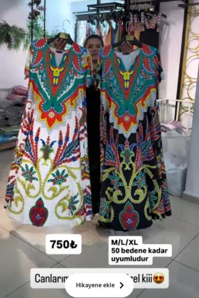 BAYAN ÇİÇEK DESENLİ ELBİSE Siyah