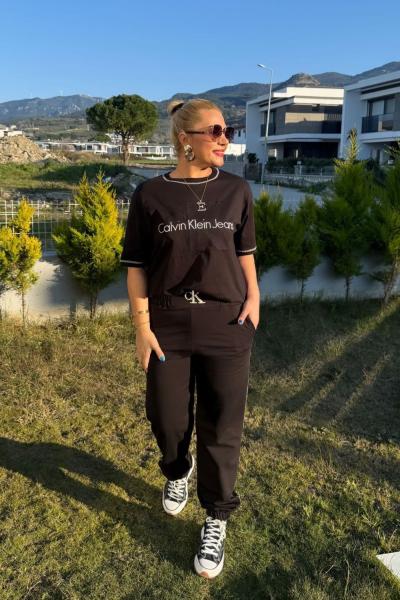 Bayan Ck Taşsız İkili Takım Siyah