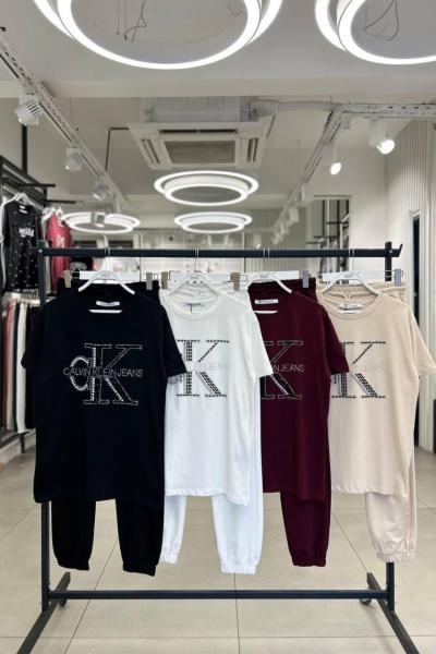 Bayan Ck Tasarım İkili Takım Bej