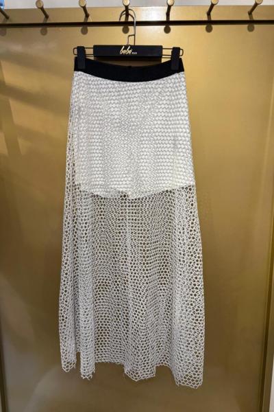 BAYAN DANTELLİ ETEK ŞORT  Beyaz