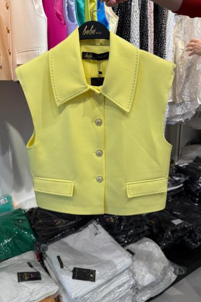 BAYAN BEBE MODERN YELEK Sarı