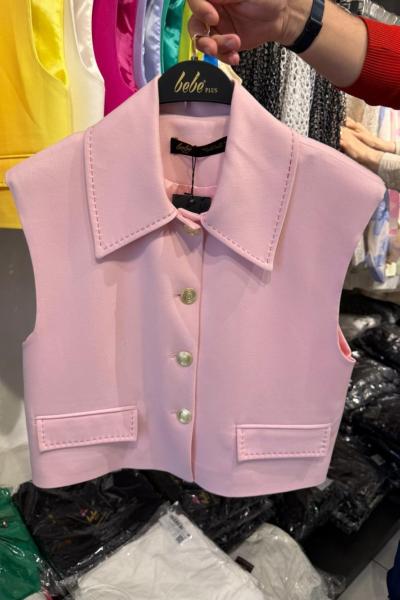 BAYAN BEBE MODERN YELEK Pembe