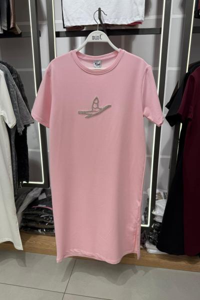 BAYAN İÇİ BOŞ BEYMEN ELBİSE  Pembe