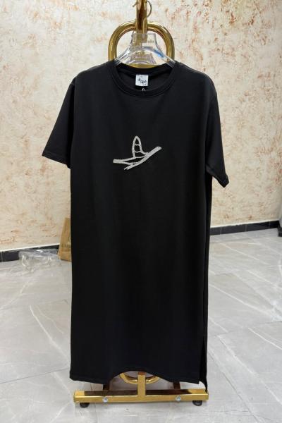 BAYAN İÇİ BOŞ BEYMEN ELBİSE  Siyah