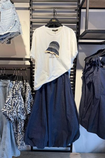 BAYAN JEAN KOT DETAYLI İKİLİ TAKIM Mavi