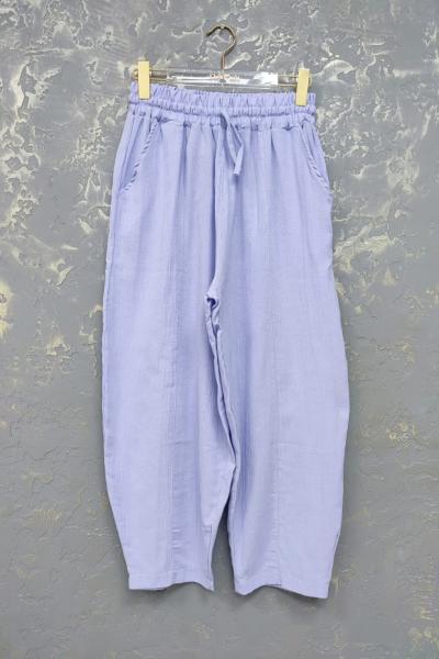 BAYAN KETEN HAVUÇ PANTOLON Lila