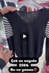 Bayan Kolları Transparan Triko Kazak  Siyah