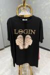 Bayan Login Paris Yazılı Tişört Siyah
