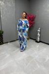 BAYAN OMUZ LASTİKLİ İKİLİ TAKIM  Mavi