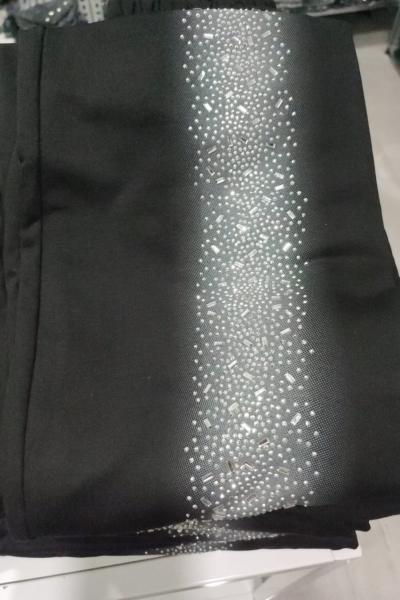 BAYAN ÖN TAŞLI ŞERİT DETAYLI PANTOLON Siyah