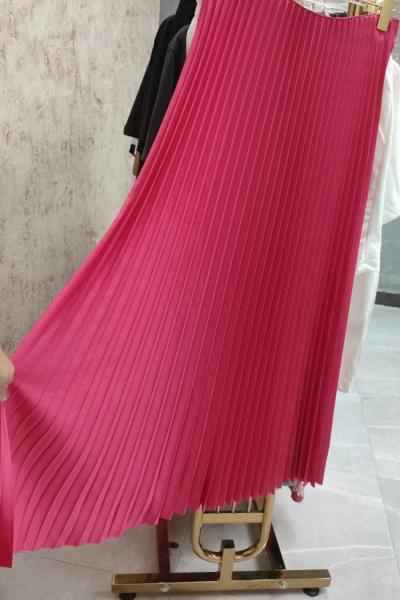 BAYAN PİLİSELİ ETEK Pembe